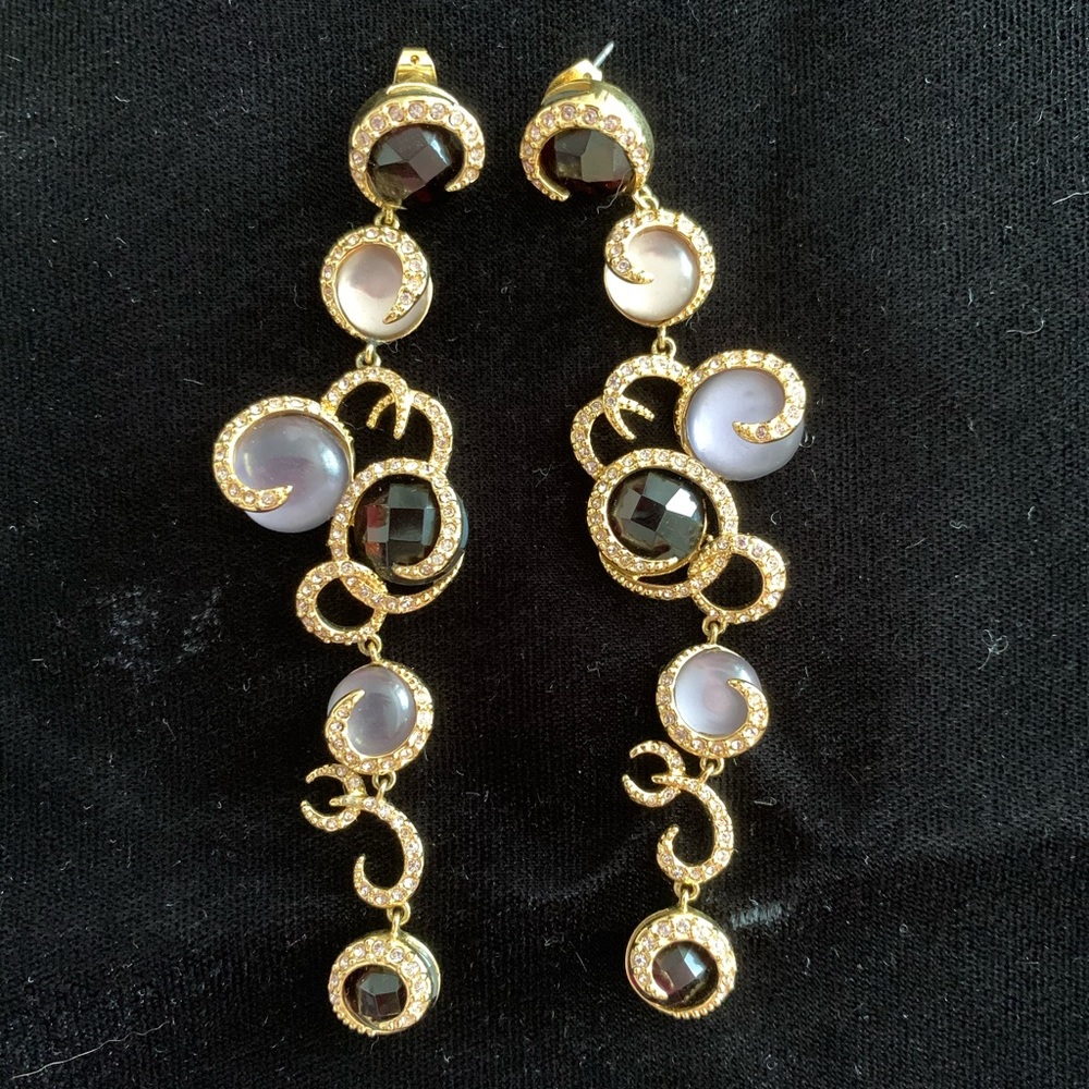 🆕🔥ARTINI DesignerEarrings-Crystals Purple & Gold